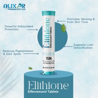 Reveal your inner glow with Elithione Effervescent Tablets β a powerhouse of Glutathione, Vitamin C, and Antioxidants! ππβ
 Reduces Pigmentation & Dark Spots
β
 Promotes Glowing & Even Skin Tone
β
 Supports Liver Detoxification
β
 Provides Powerful Antioxidant ProtectionExperience the beauty that starts from within πΏπ§π +91 8693832471
π www.alixorpharma.com#elithione  #glutathionetablets  #skinbrightening  #DetoxAndGlow  #alixorpharma  #HealthySkinJourney  #antioxidantboost  #EvenSkinTone  #BeautyFromWithin